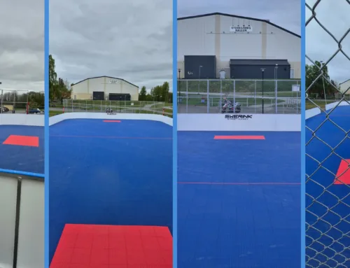 Street hockey arena monterad och klar i Eksjö